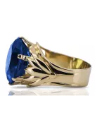 Винтаж украшения Кольцо Sapphire 8-кактовое желтое золото vrc029x-sp Art Deco Русский стиль СССР, советский